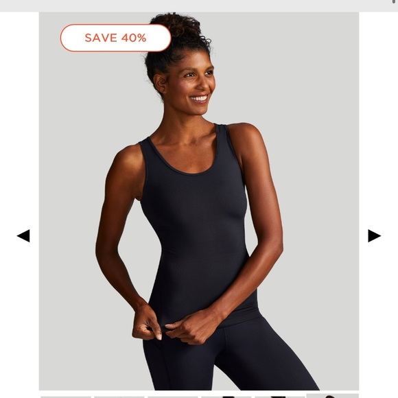 Tommie Copper Lower Back Support Tank Womens 2XL Black Copper Znergy Compression - Picture 2 of 9